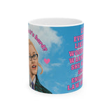 Y2K “What, Like It’s Hard?” Ceramic Coffee Mug, front side