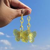 Transparent Y2k Butterfly Statement Drop Earrings