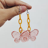 Transparent Y2k Butterfly Statement Drop Earrings