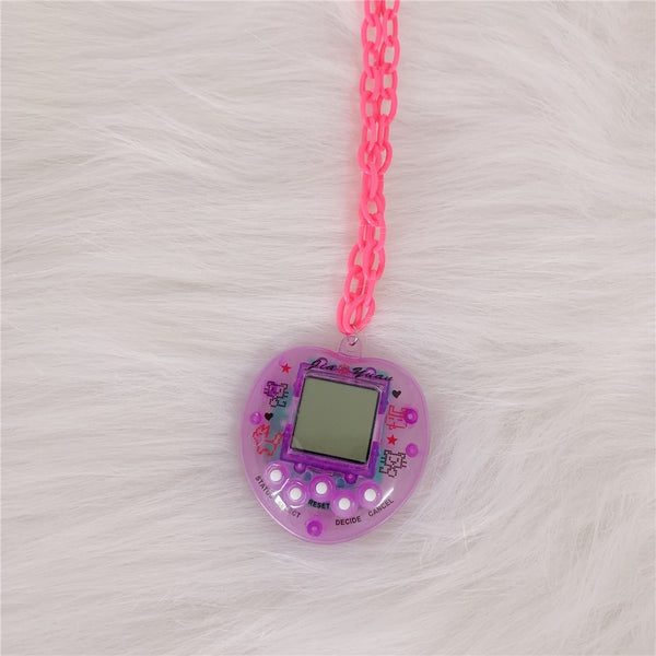 Y2k Digi Pet Statement Necklace