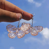 Transparent Y2k Butterfly Statement Drop Earrings