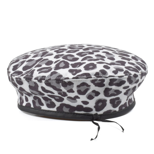 Chic Leopard Print Beret