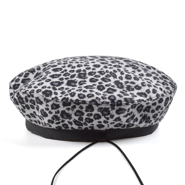 Chic Leopard Print Beret