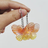 Transparent Y2k Butterfly Statement Drop Earrings