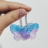 Transparent Y2k Butterfly Statement Drop Earrings