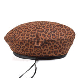 Chic Leopard Print Beret