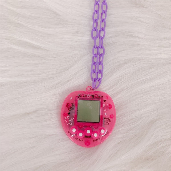 Y2k Digi Pet Statement Necklace