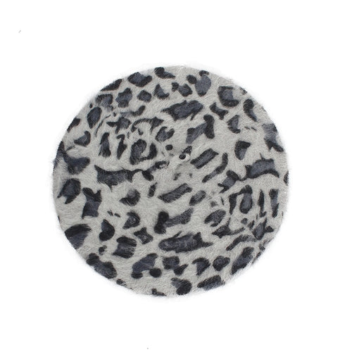 Chic Leopard Print Beret