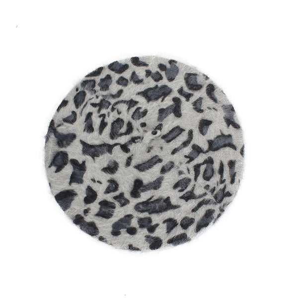 Chic Leopard Print Beret