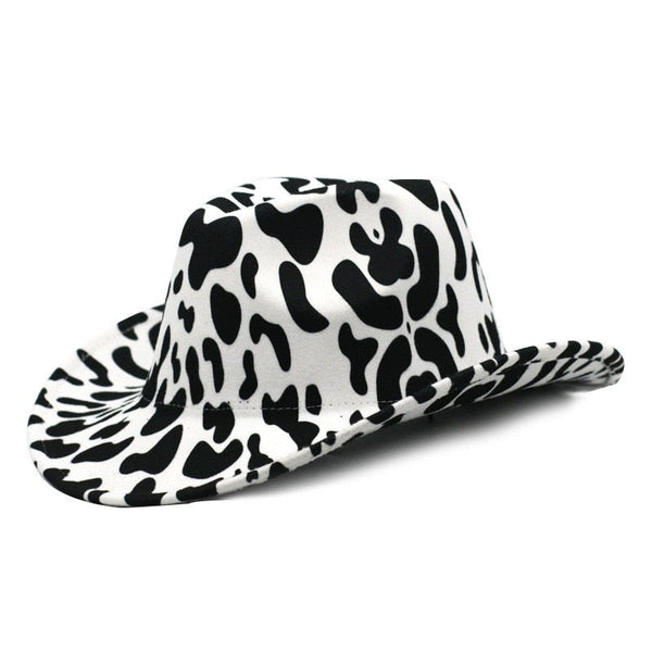 Y2k Baddie Cow Print Cowgirl Hat