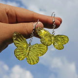 Transparent Y2k Butterfly Statement Drop Earrings