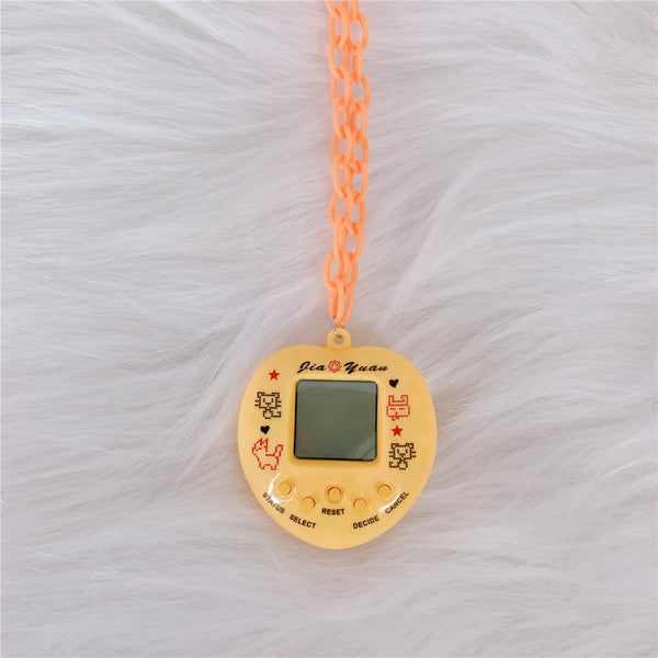 Y2k Digi Pet Statement Necklace