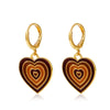 Y2k Cute Multi-Layer Enamel Heart Hanging Earrings