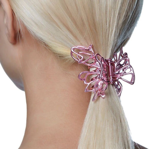 Cyber Y2k Pink Butterfly Hairclip