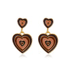 Y2k Cute Multi-Layer Enamel Heart Hanging Earrings