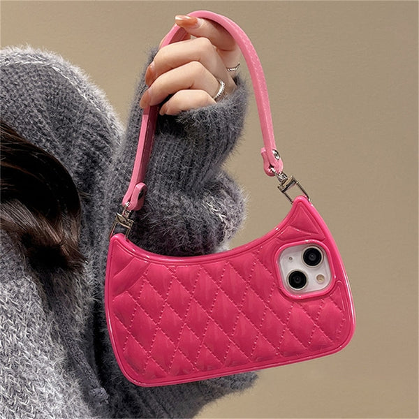 Luxury Shockproof Diamond Lattice Purse Phone Case