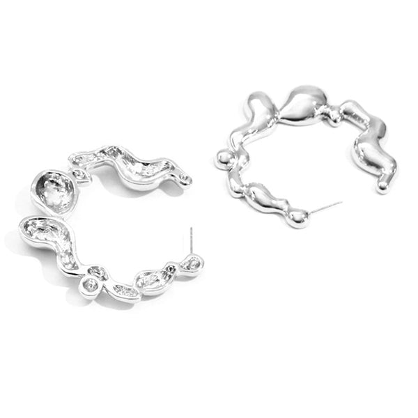 Wavy Baby Statement Hoops