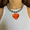 Aura Heart Pendant Choker