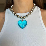 Aura Heart Pendant Choker