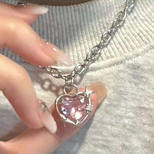 Y2k Sweetheart Crystal Necklace