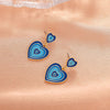 Y2k Cute Multi-Layer Enamel Heart Hanging Earrings