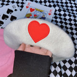 Cute Harajuku Y2K Sweet Heart Beret