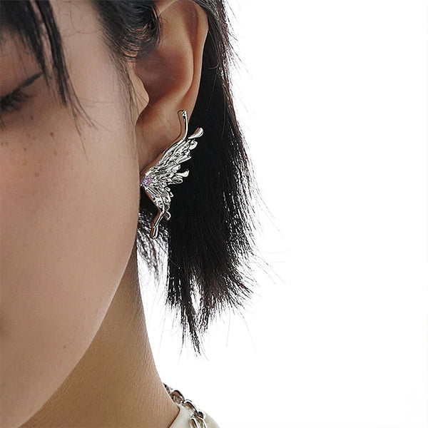 Y2k Punk Liquid Butterfly Earrings