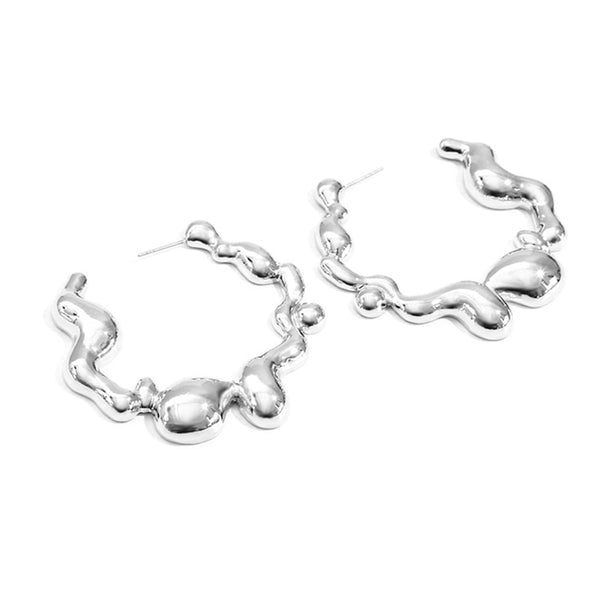 Wavy Baby Statement Hoops