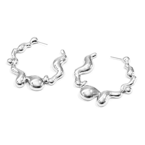 Wavy Baby Statement Hoops