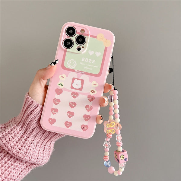 Cute Retro Phone Charm Cellphone Case