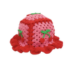 Trendy Hand-Made Cherry Knit Bucket Hat