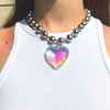 Aura Heart Pendant Choker