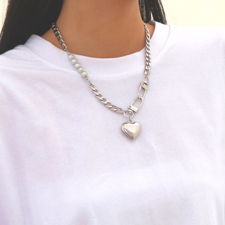 Aura Heart Pendant Choker