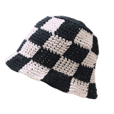 Trending Handwoven Plaid Crochet Bucket Hat